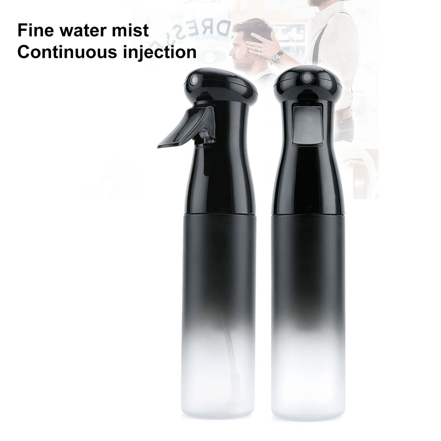 Premium Atomizer Spray Bottle – Fine Mist Water Sprayer for Hair, Plants, Garden & Home Use (Gradient Black, 300ml) skinity.online