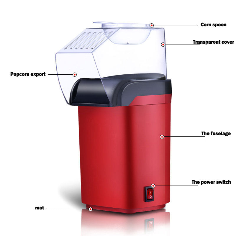 Mini Popcorn Maker – Compact Hot Air Popper with Butter Warming Cup (EU Plug) skinity.online