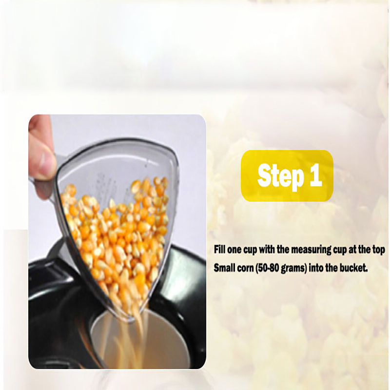 Mini Popcorn Maker – Compact Hot Air Popper with Butter Warming Cup (EU Plug) skinity.online