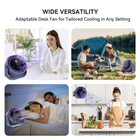 Bladeless Desk Fan with LED Display – Silent USB Air Circulator for Office, Home & Bedroom skinity.online