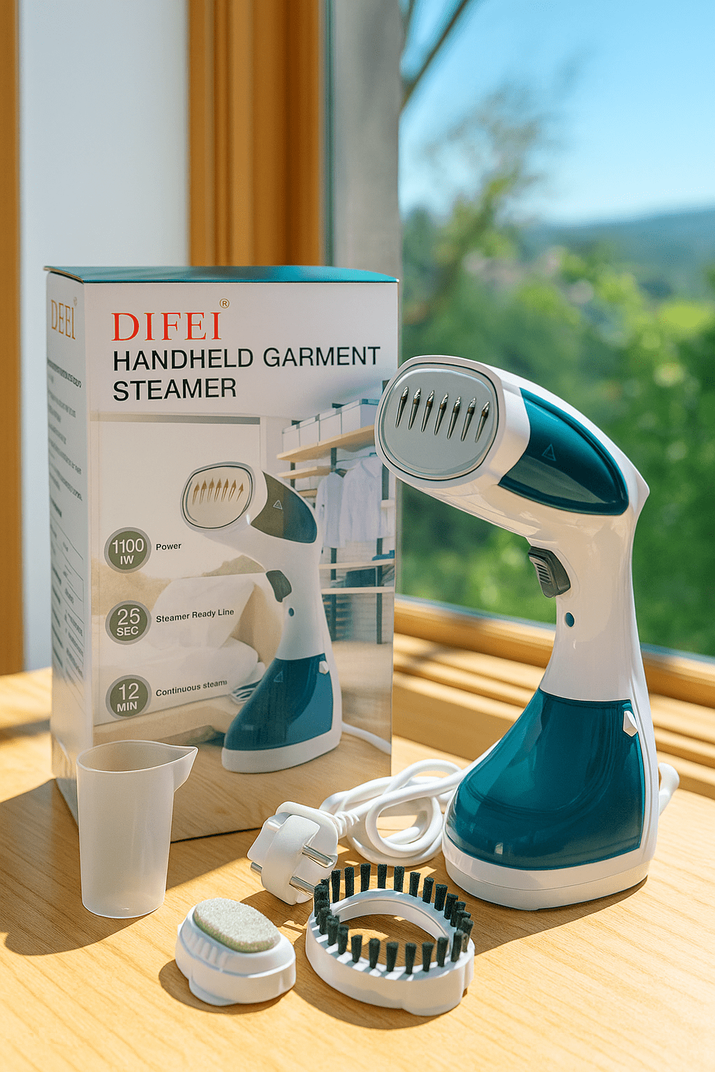 DIFEI Handheld Garment Steamer – 1100W Portable Clothes Steamer for Fast Wrinkle Removal, Travel & Home Use skinity.online