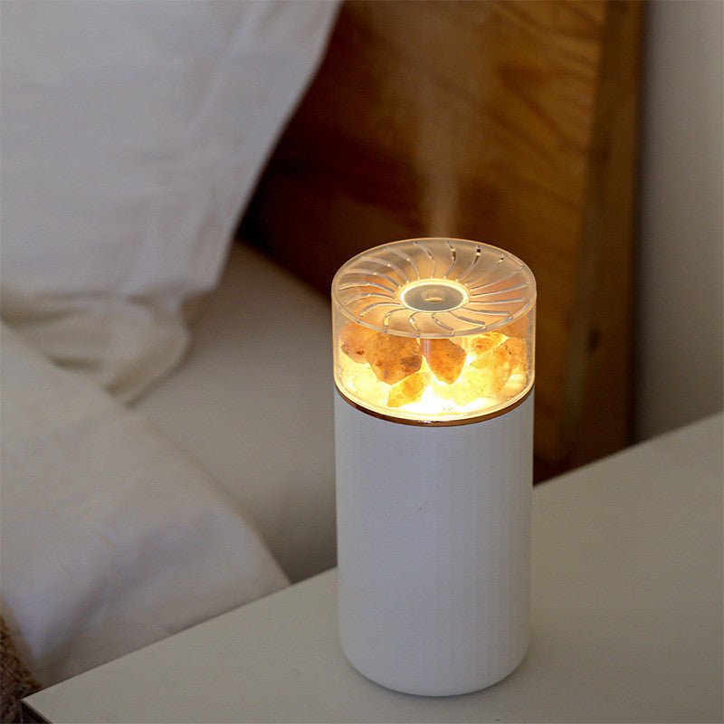 Salt Lamp Humidifier with Aromatherapy – 400ml USB Rechargeable Air Diffuser & Night Light (JW-03) skinity.online