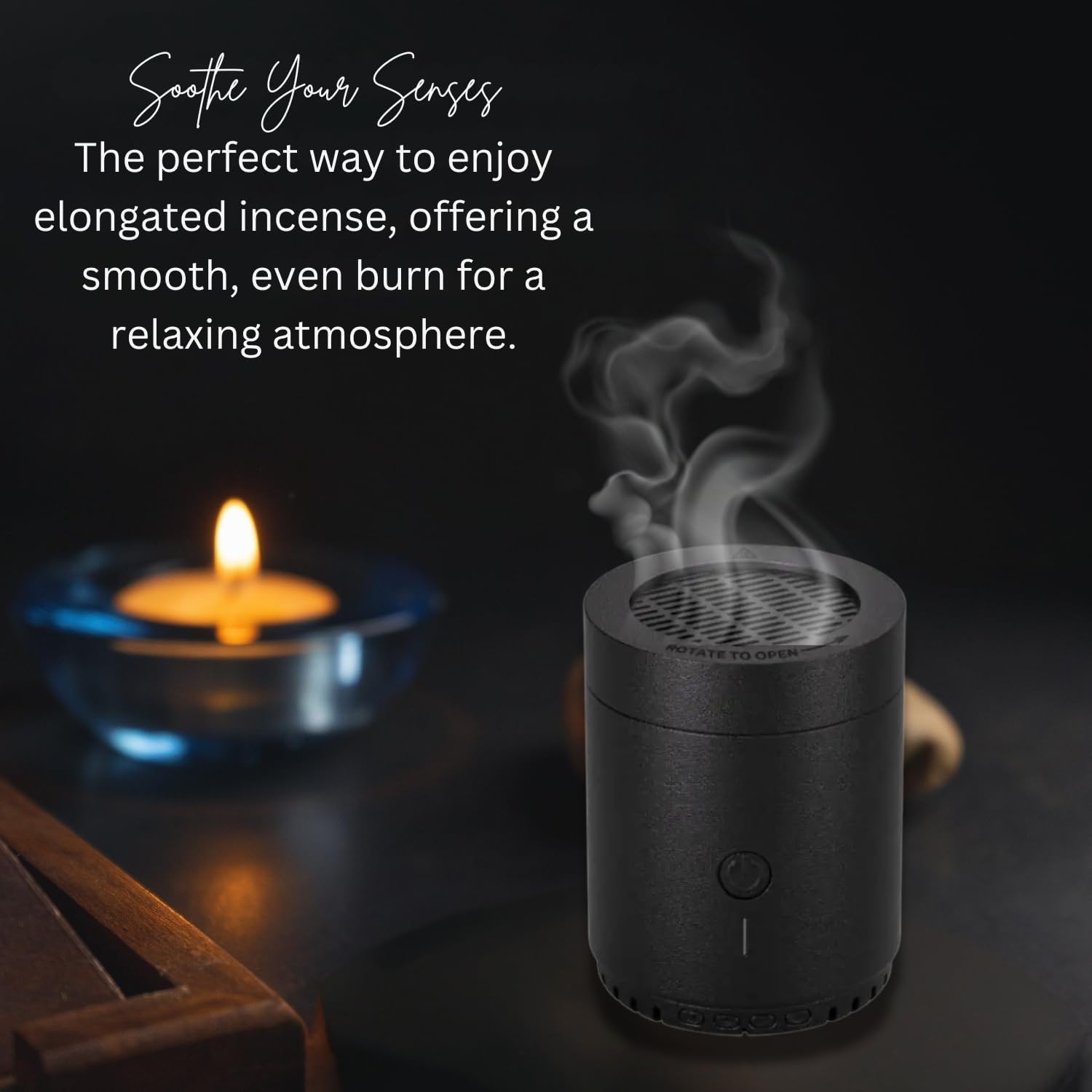 Smart Portable Electric Bakhoor Burner BK-108 – Flameless Rechargeable Incense Diffuser for Home & Travel skinity.online