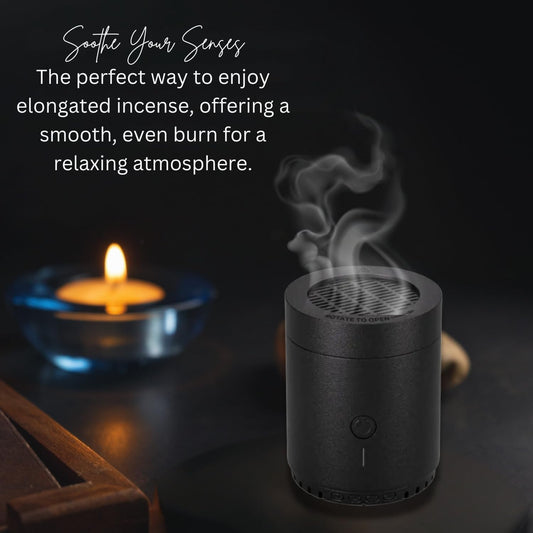 Smart Portable Electric Bakhoor Burner BK-108 – Flameless Rechargeable Incense Diffuser for Home & Travel skinity.online