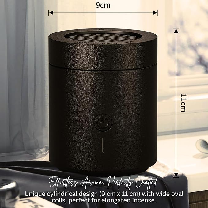 Smart Portable Electric Bakhoor Burner BK-108 – Flameless Rechargeable Incense Diffuser for Home & Travel skinity.online