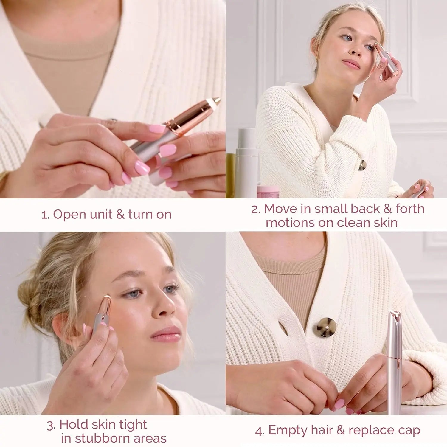 Finishing Touch Flawless Brows – Precision Eyebrow Hair Remover for Women (Electric Razor, LED Light, Hypoallergenic) skinity.online