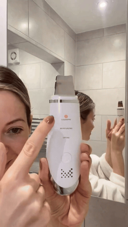 3-in-1 Ultrasonic Facial Skin Scrubber – Deep Cleansing, Lifting & Hydrating Tool for Glowing Skin skinity.online