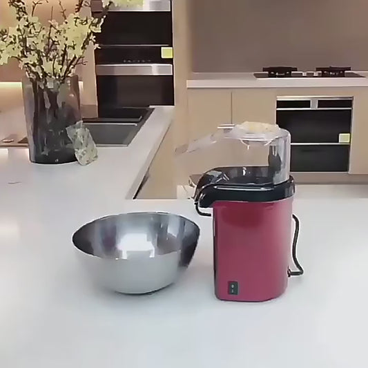Mini Popcorn Maker – Compact Hot Air Popper with Butter Warming Cup (EU Plug)